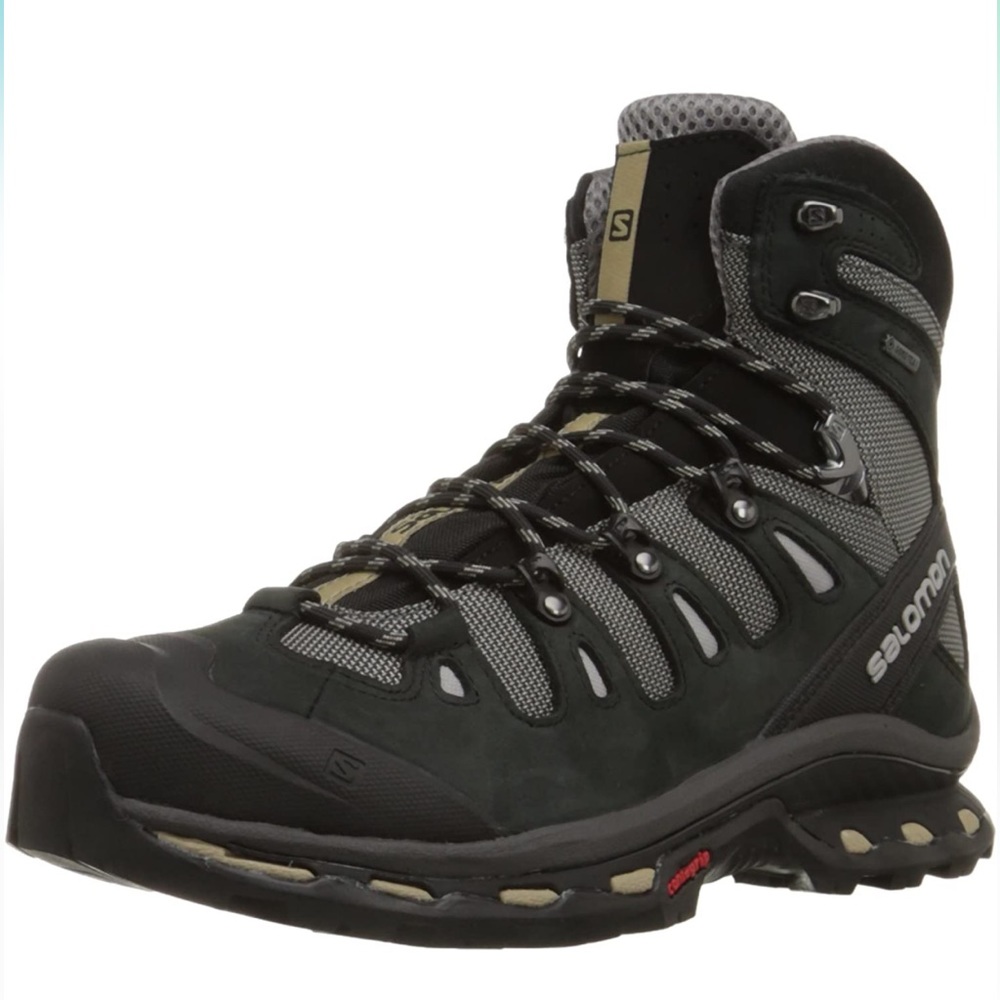 Salomon Men's Quest 4D 2 GTX Leather / Canvas Hiking Boots Good Used Black 9.5